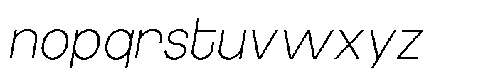 Luxie Thin-Italic Font LOWERCASE