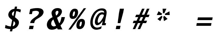 Lucida Sans Typewriter Bold Oblique Font OTHER CHARS