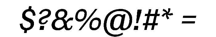 Ludwig NormalItalic Font OTHER CHARS