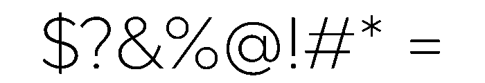 Lufga ExtraLight Font OTHER CHARS