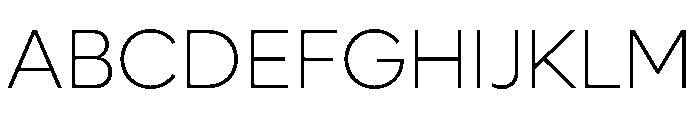 Lufga ExtraLight Font UPPERCASE