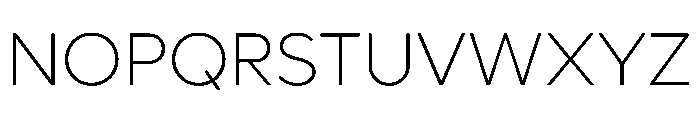 Lufga ExtraLight Font UPPERCASE