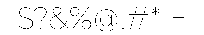 Lufga Hairline Font OTHER CHARS