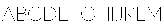 Lufga Hairline Font UPPERCASE