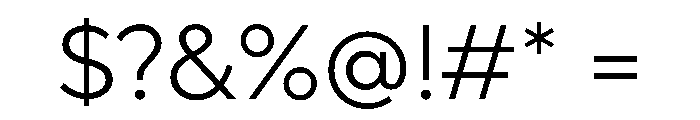 Lufga Light Font OTHER CHARS
