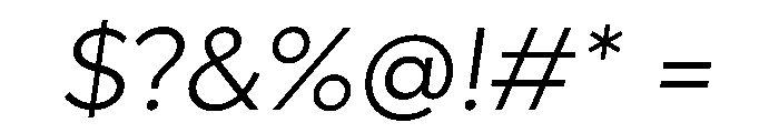 Lufga LightItalic Font OTHER CHARS