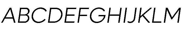 Lufga LightItalic Font UPPERCASE