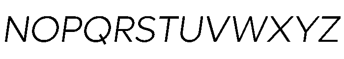 Lufga LightItalic Font UPPERCASE