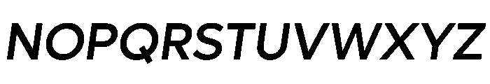 Lufga MediumItalic Font UPPERCASE