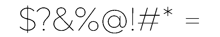 Lufga Thin Font OTHER CHARS