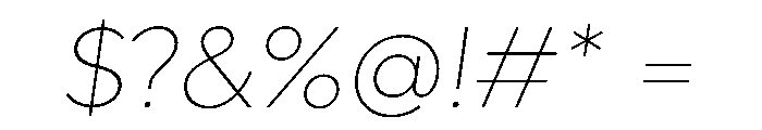 Lufga ThinItalic Font OTHER CHARS