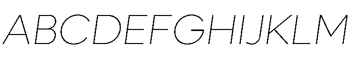 Lufga ThinItalic Font UPPERCASE