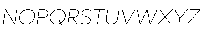 Lufga ThinItalic Font UPPERCASE