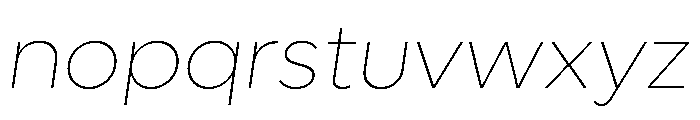 Lufga ThinItalic Font LOWERCASE