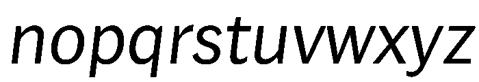 Lupinov0.2Sans Italic Font LOWERCASE