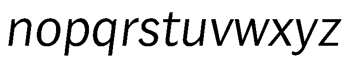Lupinov02Sans LightItalic Instance Font LOWERCASE