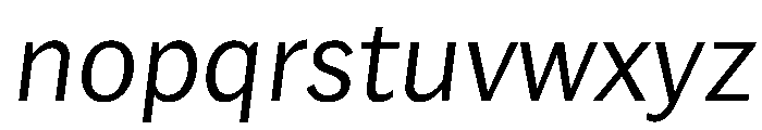 Lupinov0.2Sans LightItalic Font LOWERCASE