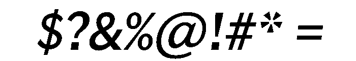 Lupinov0.2Sans MediumItalic Font OTHER CHARS