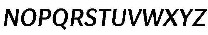 Lupinov0.2Sans MediumItalic Font UPPERCASE
