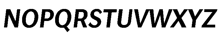 Lupinov02Sans SemiboldItalic Instance Font UPPERCASE