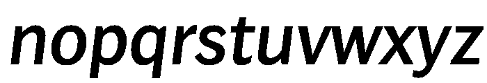 Lupinov02Sans SemiboldItalic Instance Font LOWERCASE
