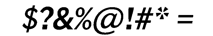 Lupinov0.2Sans SemiboldItalic Font OTHER CHARS