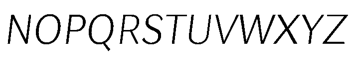 Lupinov0.2Sans ThinItalic Font UPPERCASE
