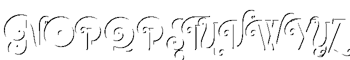 Lubaline Regular Shadow Solo Font UPPERCASE
