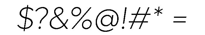 Lufga Extra Light Italic Font OTHER CHARS