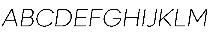 Lufga Extra Light Italic Font UPPERCASE