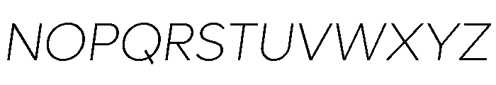 Lufga Extra Light Italic Font UPPERCASE