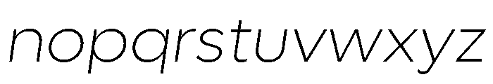 Lufga Extra Light Italic Font LOWERCASE