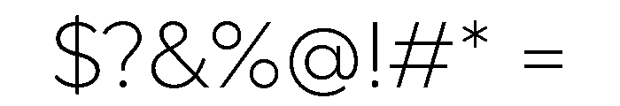 Lufga Extra Light Font OTHER CHARS