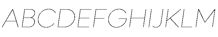 Lufga Hairline Italic Font UPPERCASE