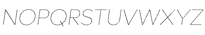 Lufga Hairline Italic Font UPPERCASE