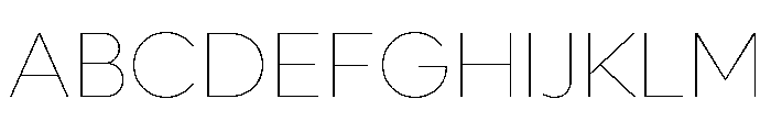 Lufga Hairline Font UPPERCASE