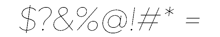 Lufga Italic Font OTHER CHARS