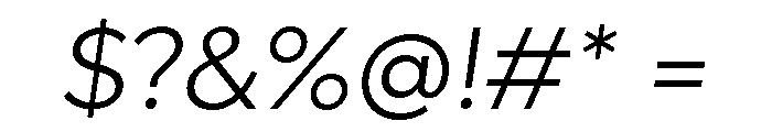 Lufga Light Italic Font OTHER CHARS