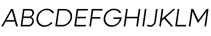 Lufga Light Italic Font UPPERCASE