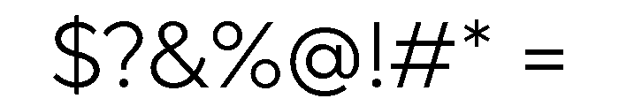 Lufga Light Font OTHER CHARS