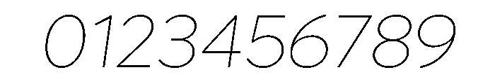 Lufga Thin Italic Font OTHER CHARS
