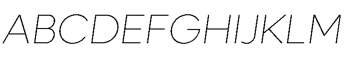 Lufga Thin Italic Font UPPERCASE