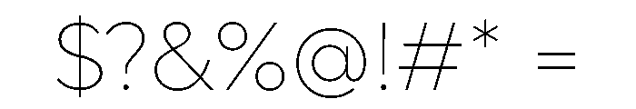Lufga Thin Font OTHER CHARS