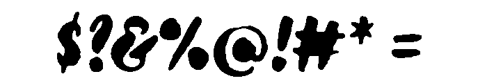Lullabies Heavy Fill Font OTHER CHARS