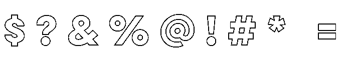 Lulo Clean Outline Bold Font OTHER CHARS