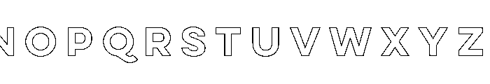 Lulo Clean Outline Bold Font LOWERCASE