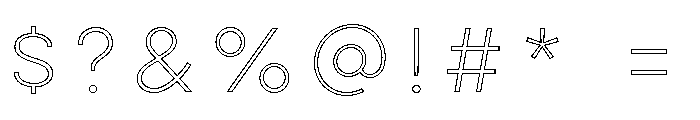 Lulo Clean Outline Font OTHER CHARS