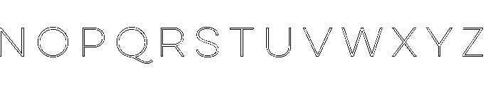 Lulo Clean Outline Font LOWERCASE