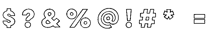 Lulo Outline Bold Font OTHER CHARS