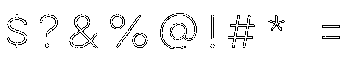 Lulo Outline Font OTHER CHARS